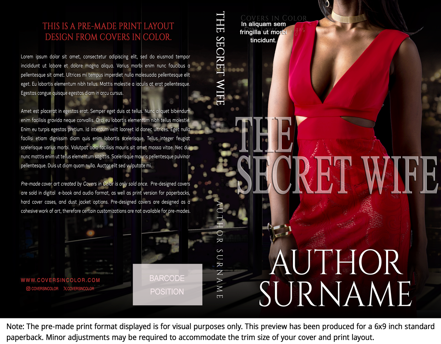 Pre-made Book Cover M1292