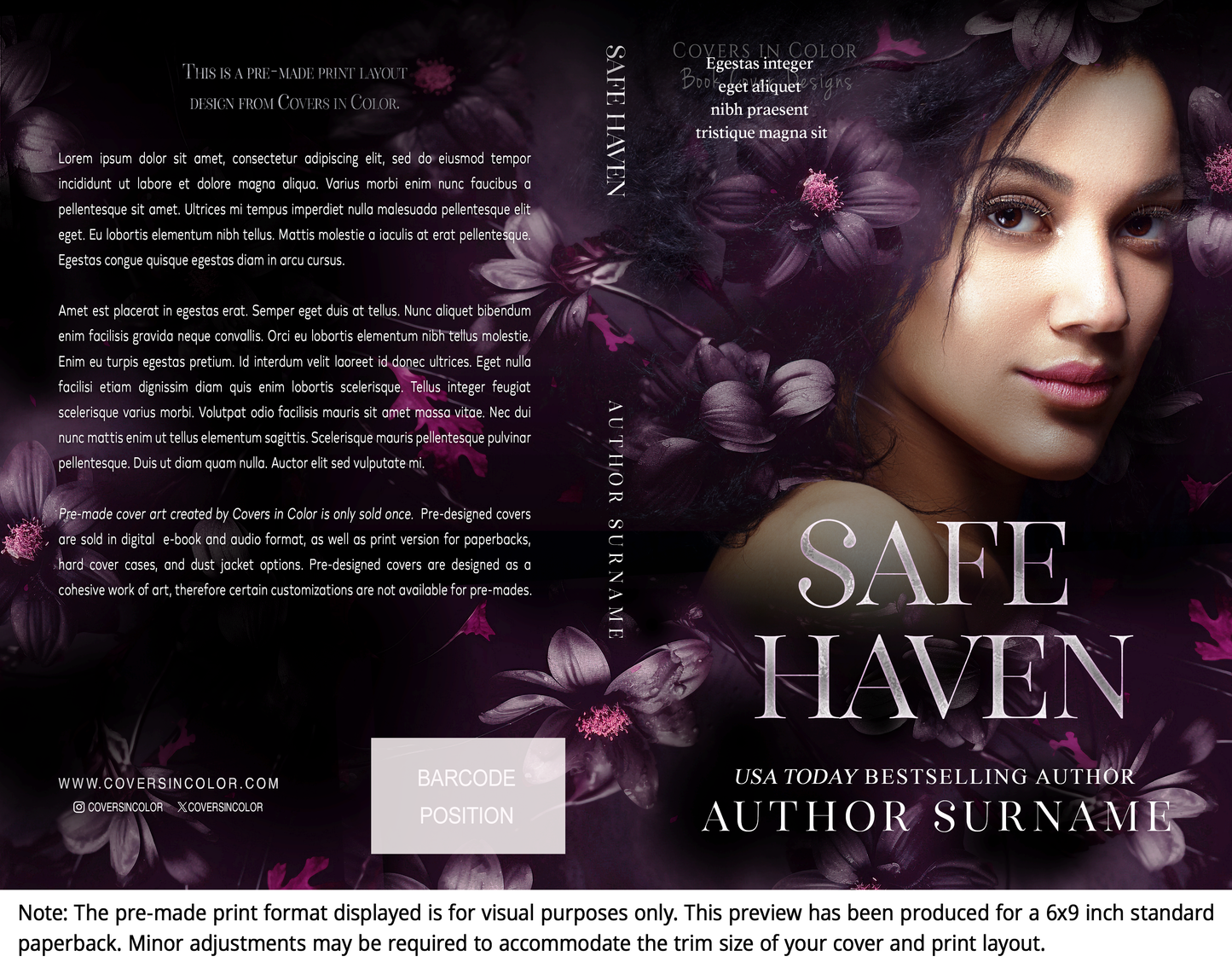 Pre-made Book Cover M1609