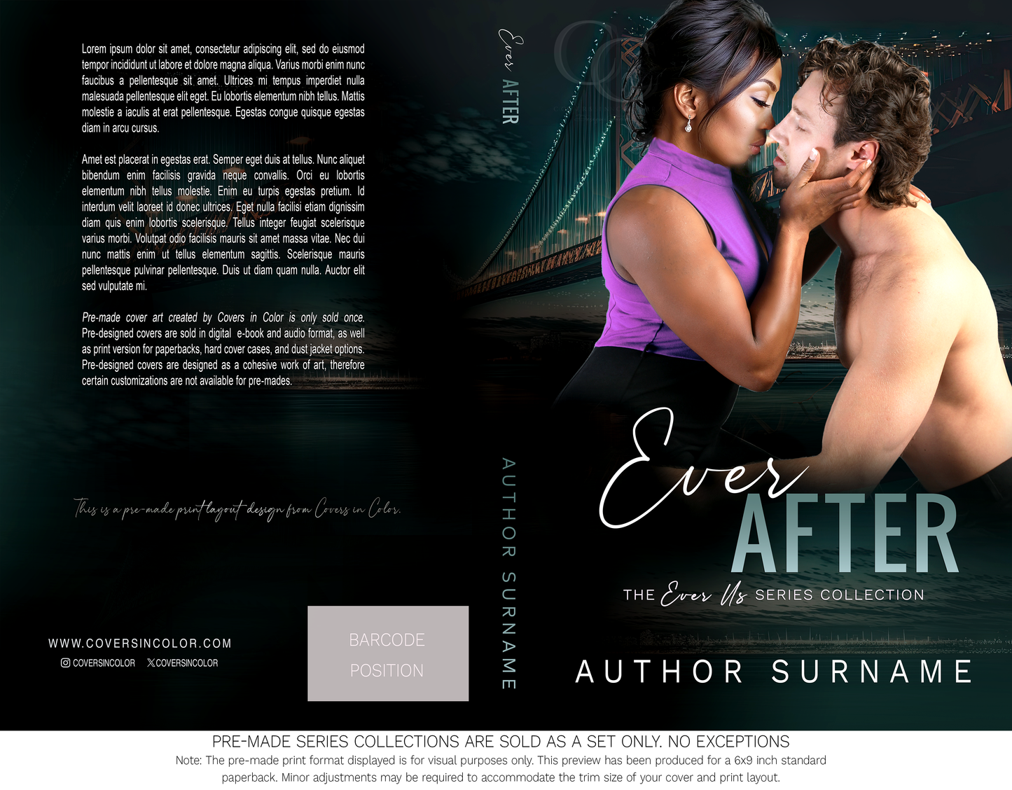 Pre-made Book Cover M1668 Series: Ever
