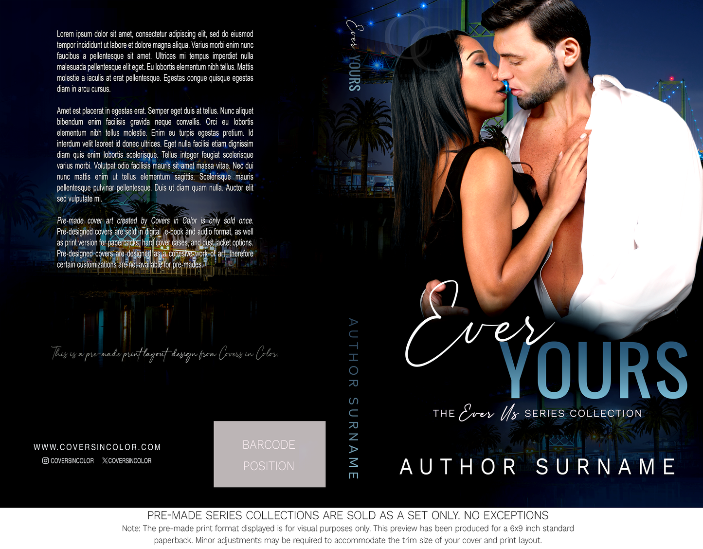 Pre-made Book Cover M1668 Series: Ever