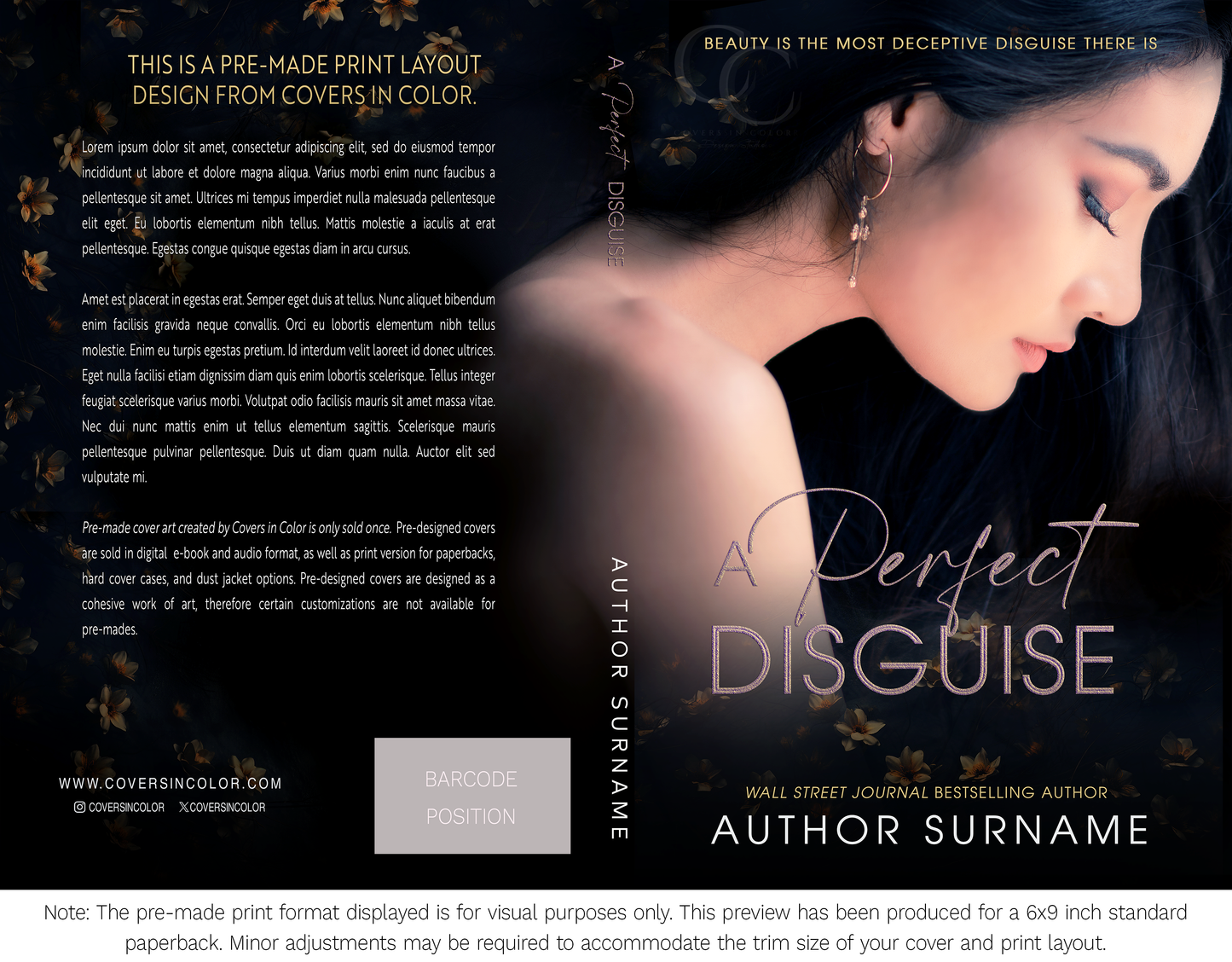 Pre-made Book Cover M1648