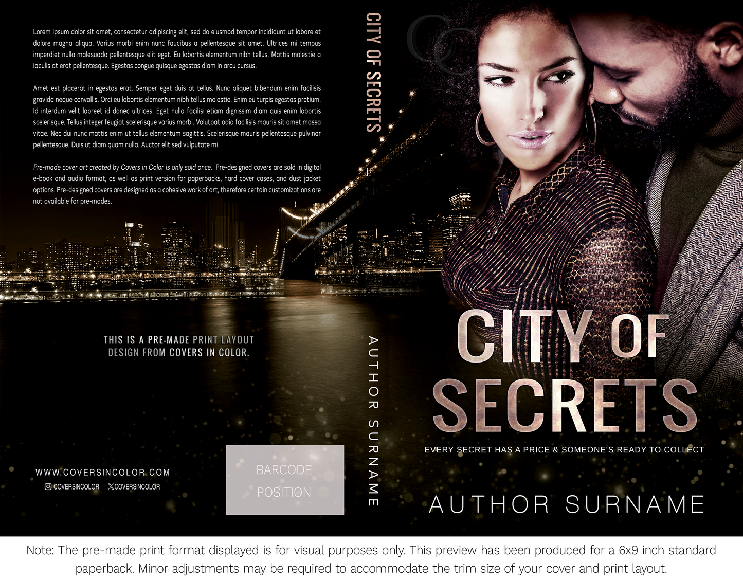 Pre-made Book Cover M1660
