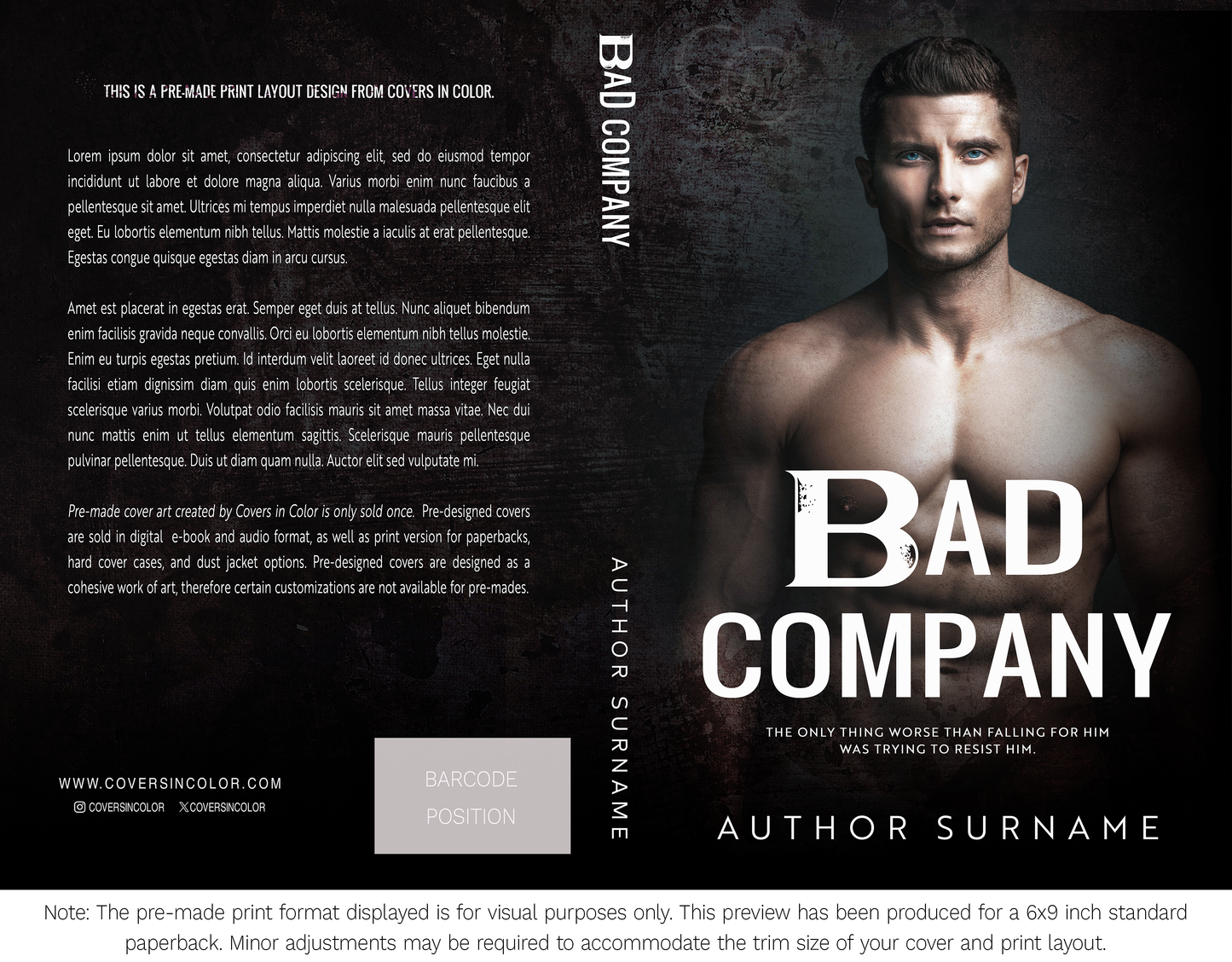 Pre-made Book Cover M1662