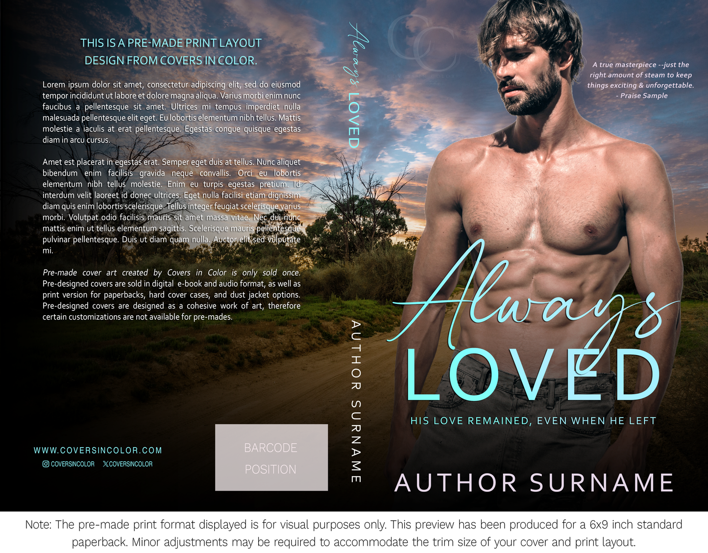 Pre-made Book Cover M1670