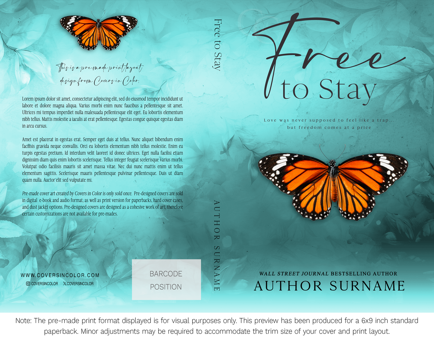 Pre-made Book Cover M1671