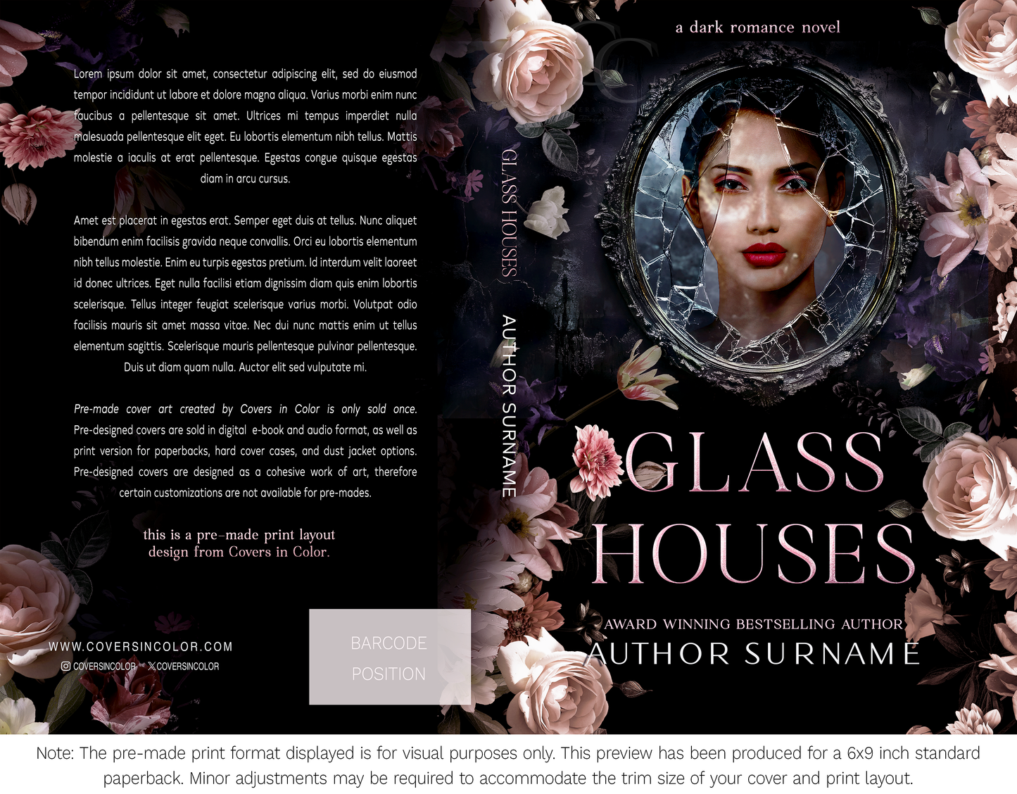 Pre-made Book Cover M1676
