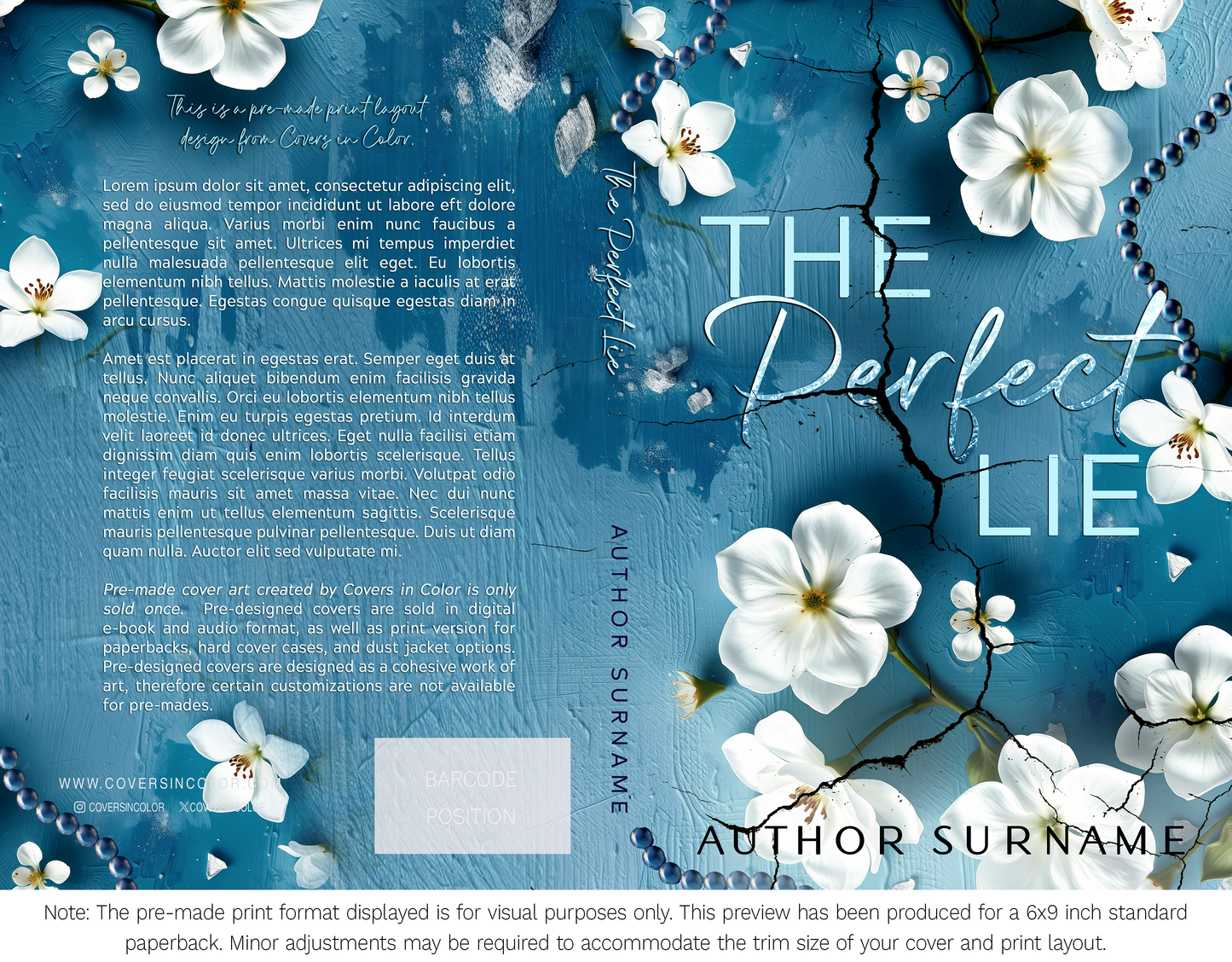 Pre-made Book Cover M1677