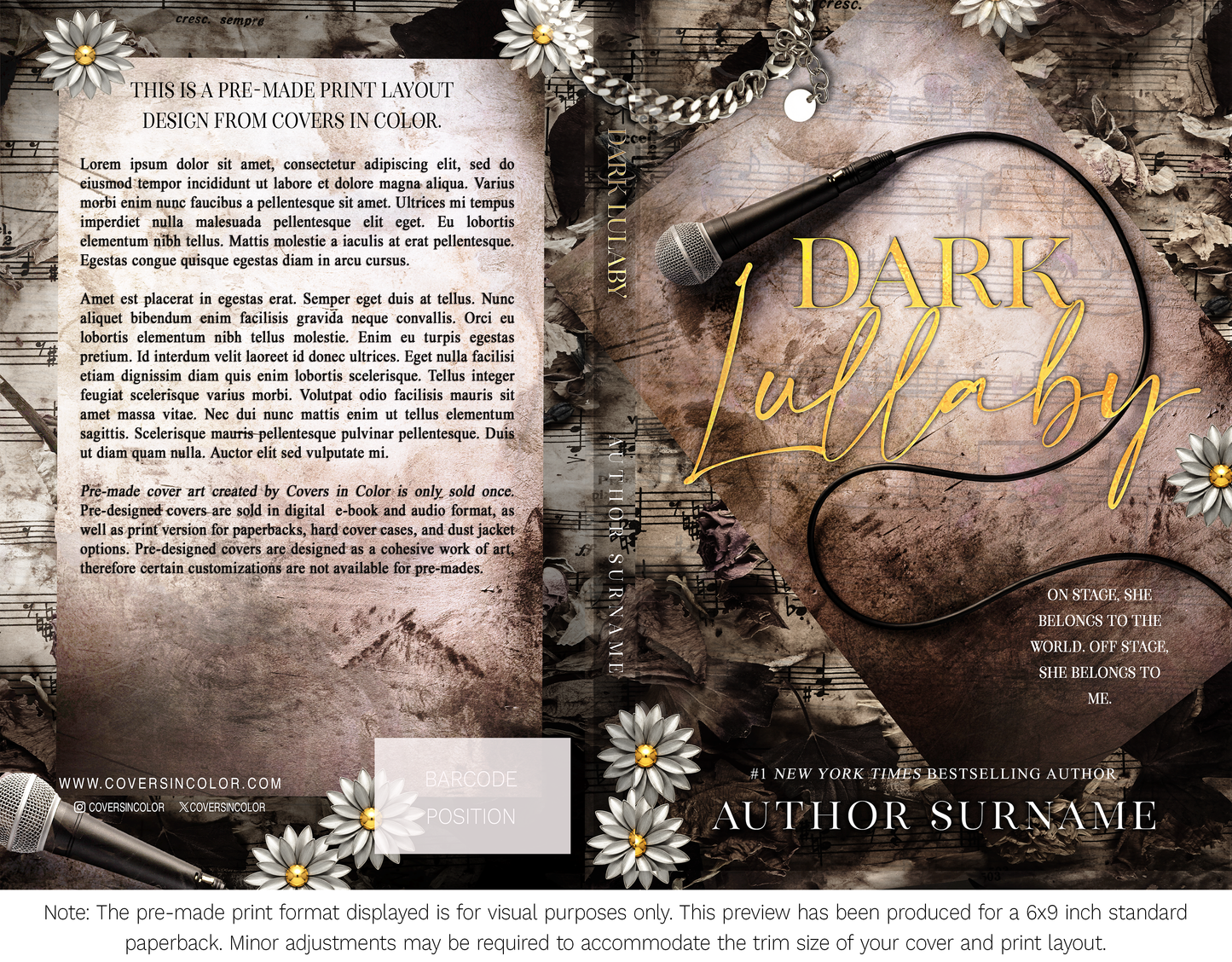 Pre-made Book Cover M1684