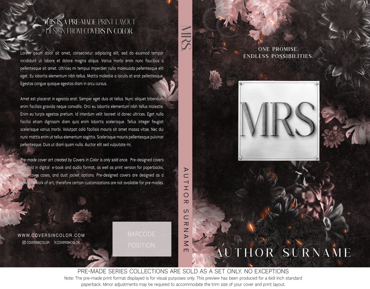 Pre-made Book Cover M1686 Series: Mr & Mrs