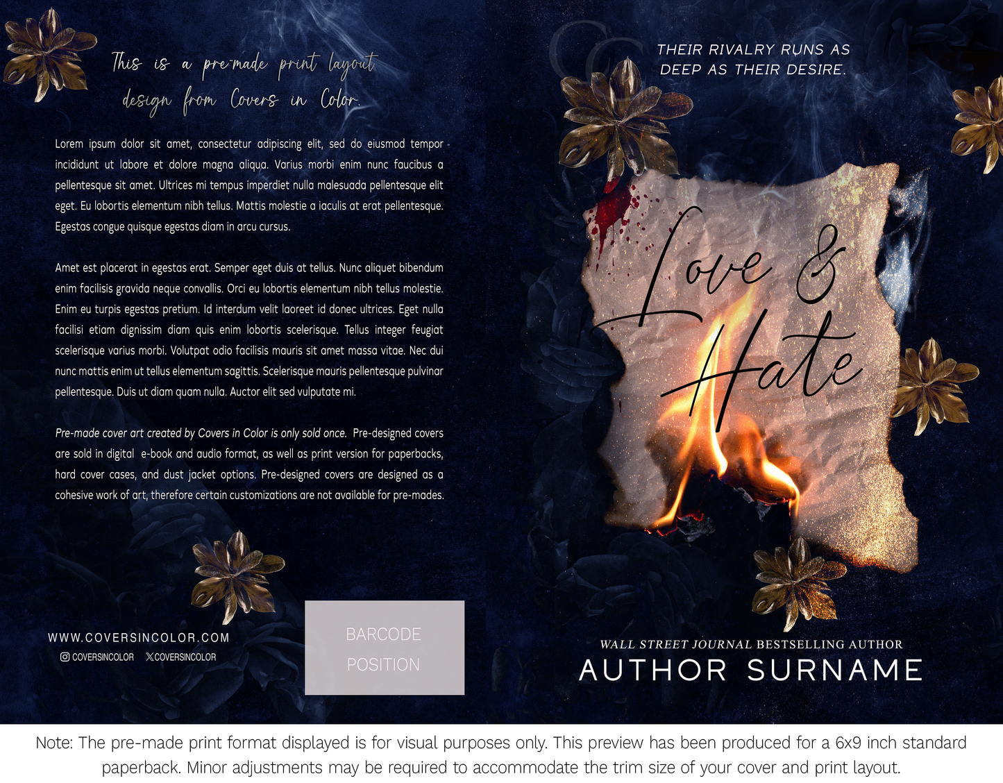 Pre-made Book Cover M1693