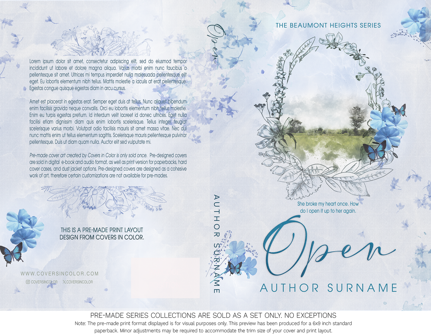 Pre-made Book Cover M1694 Series: Beaumont Heights