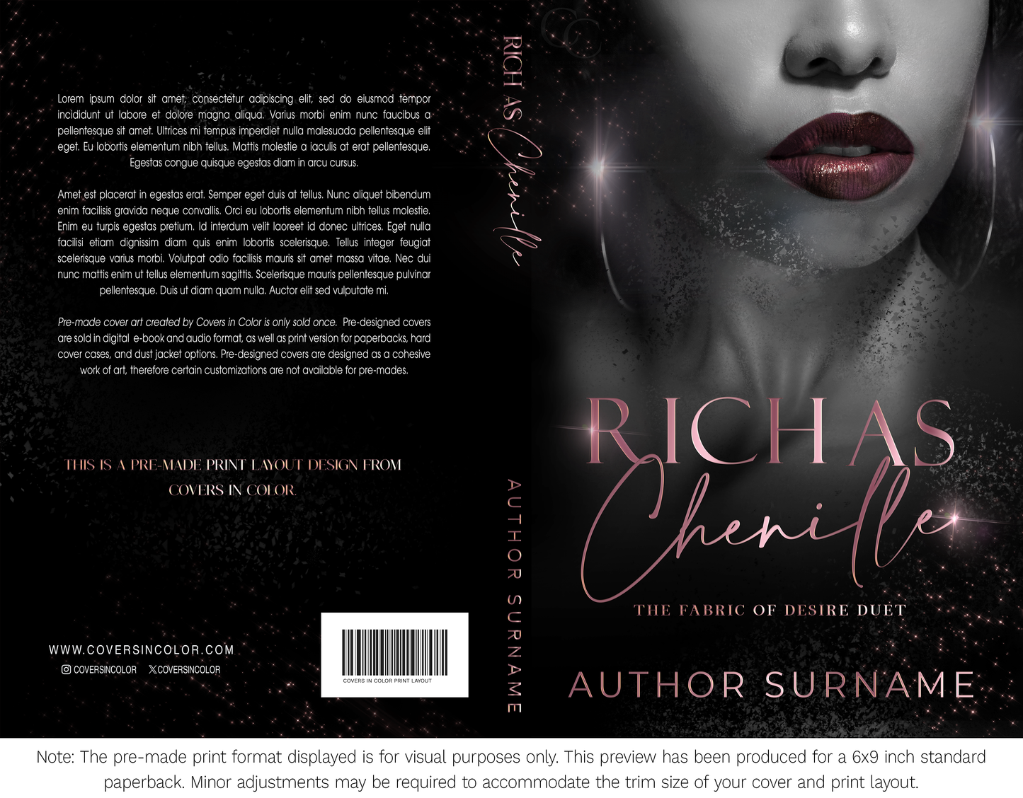 Pre-made Book Cover M1700 Series: The Fabric of Desire