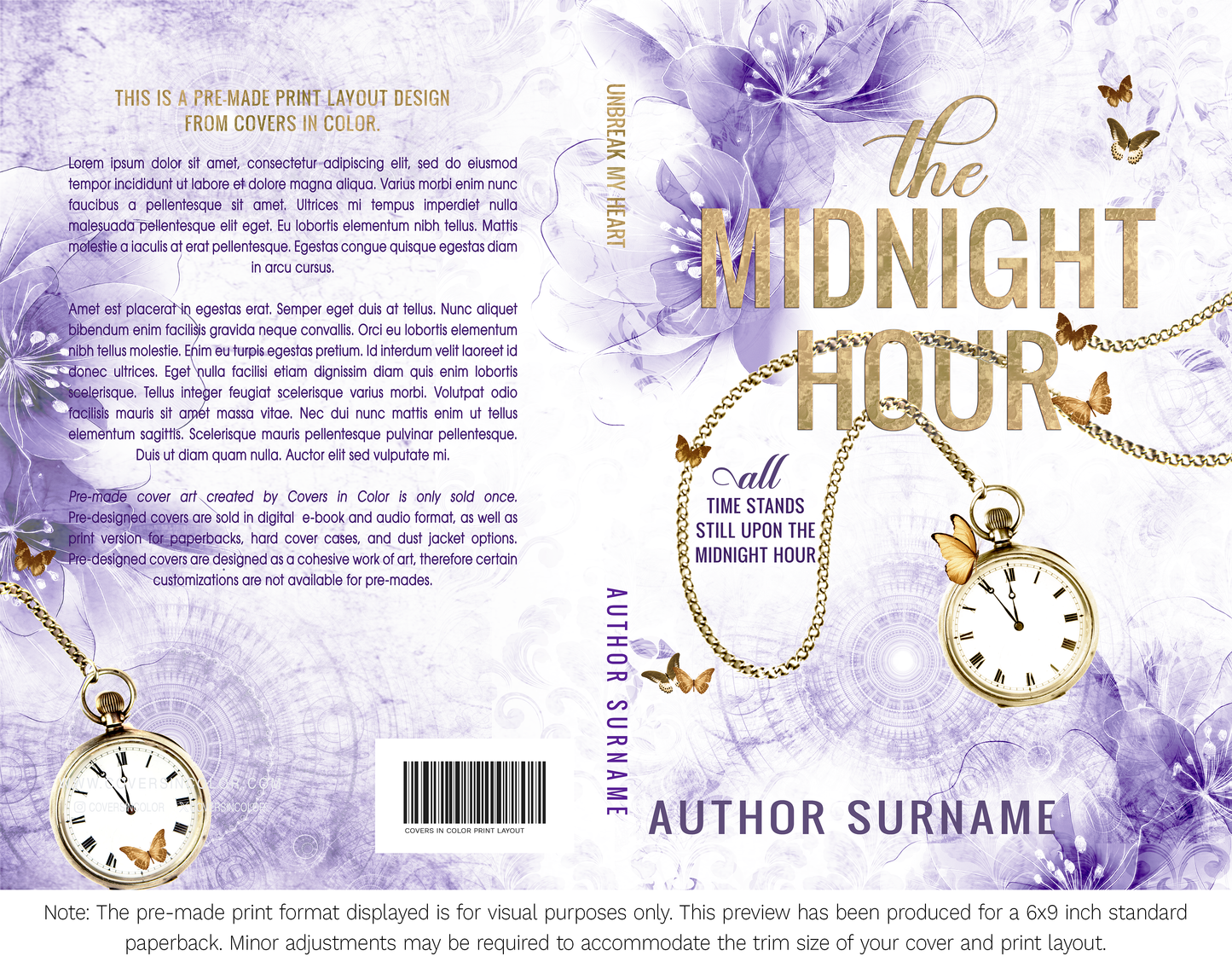 Pre-made Book Cover M1702