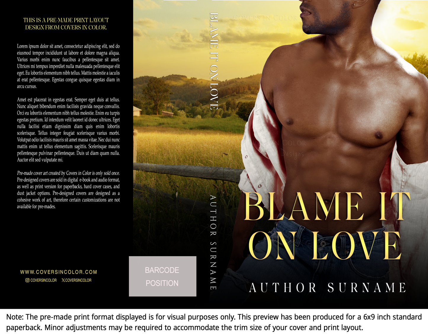 Pre-made Book Cover M1205