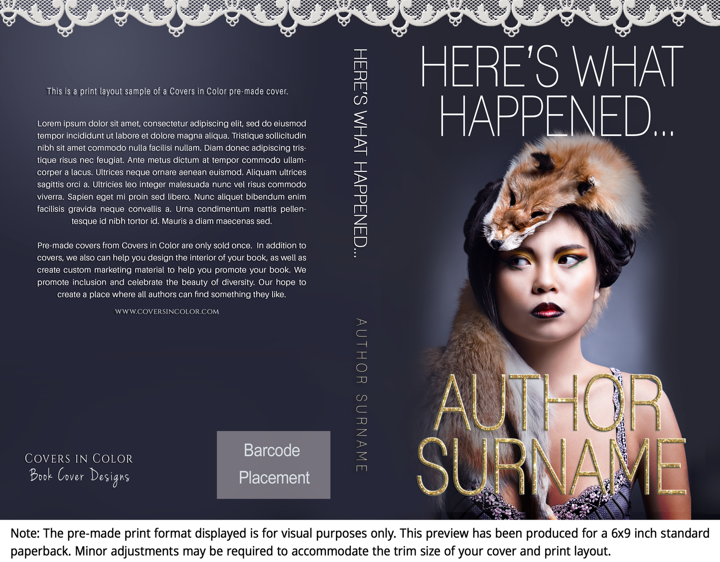Pre-made Book Cover M1334