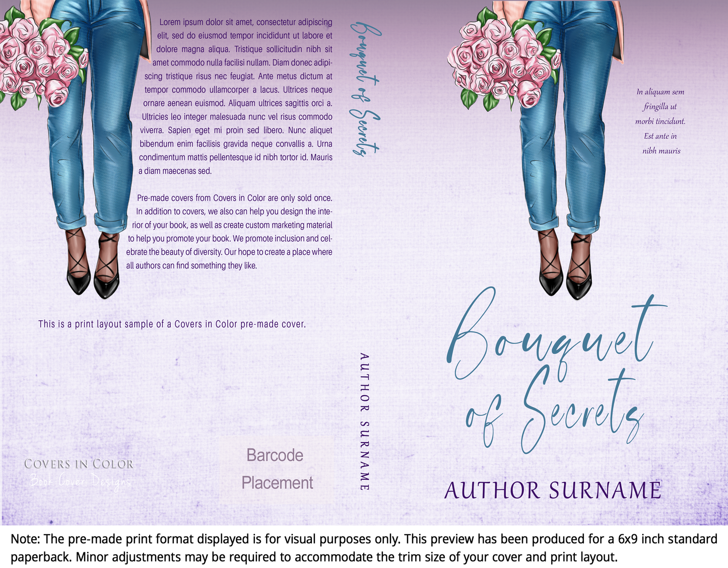 Pre-made Book Cover M1438