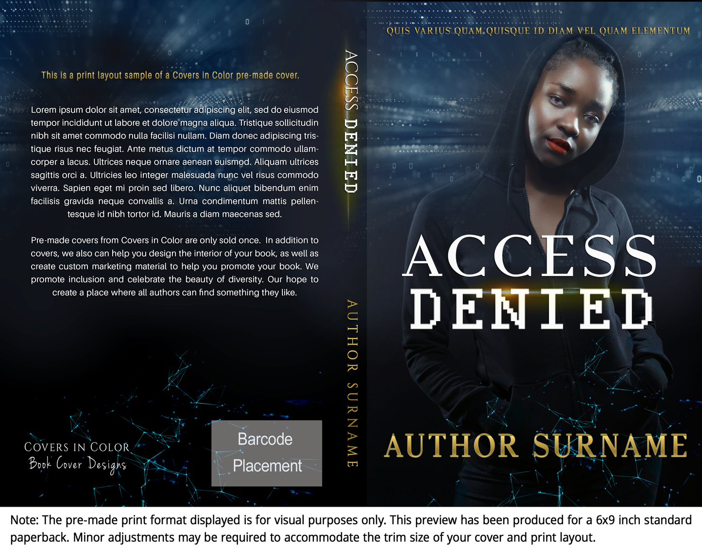 Pre-made Book Cover M1453