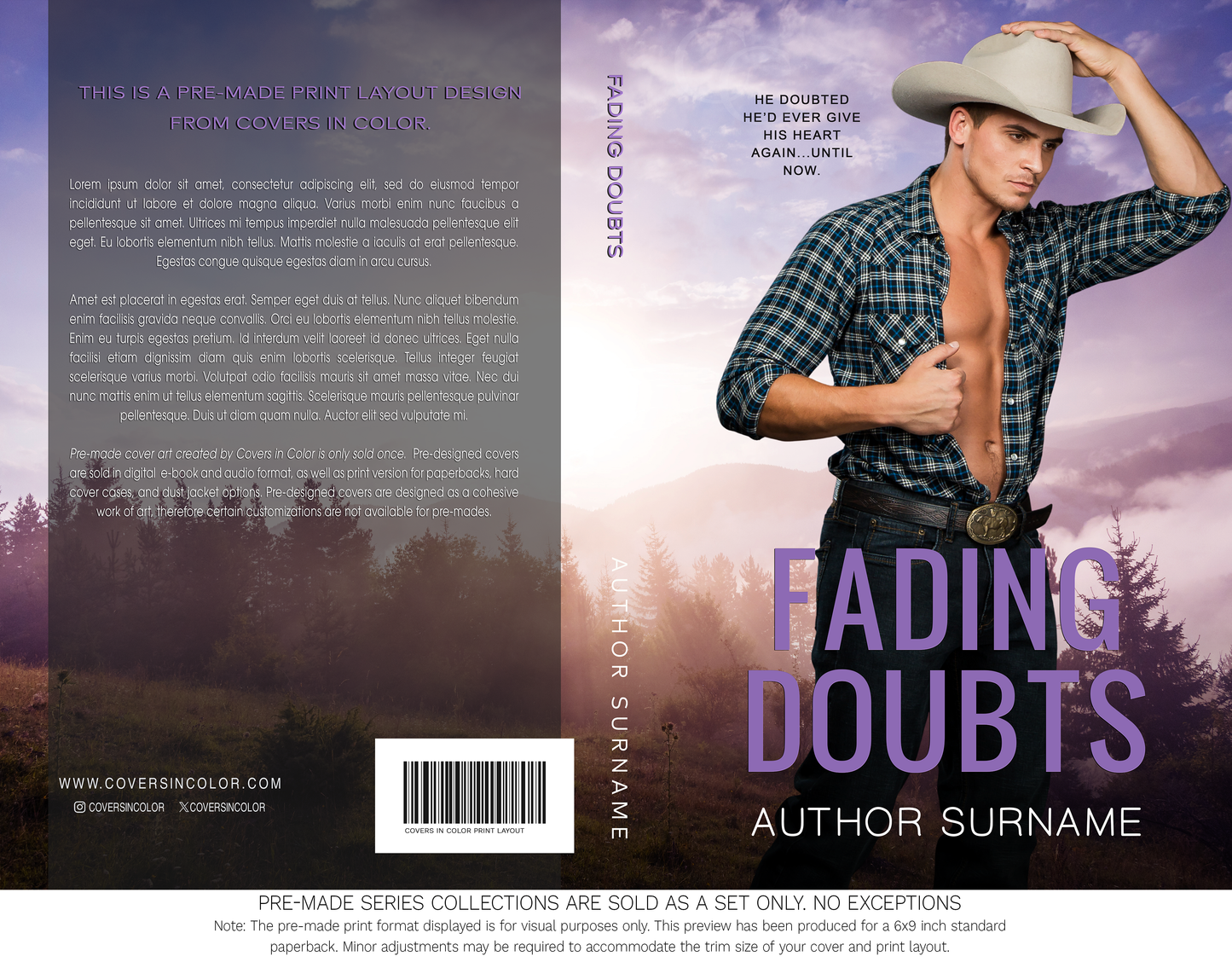Pre-made Book Cover M1710 Series: Romance West