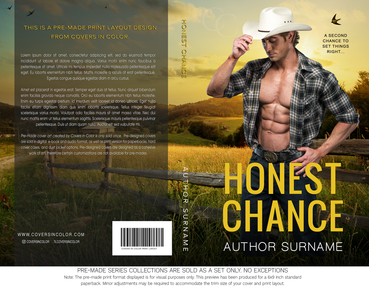 Pre-made Book Cover M1710 Series: Romance West