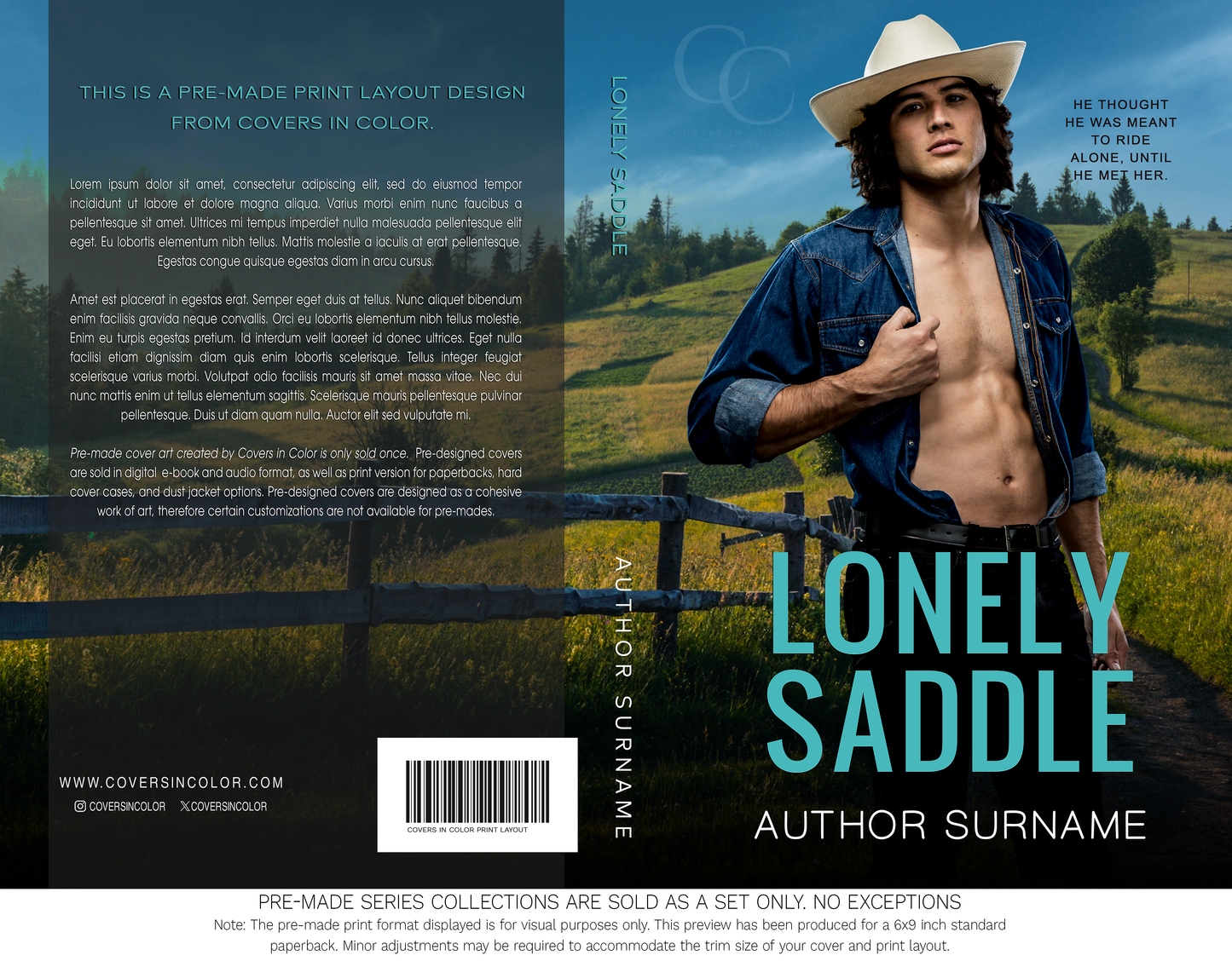 Pre-made Book Cover M1710 Series: Romance West