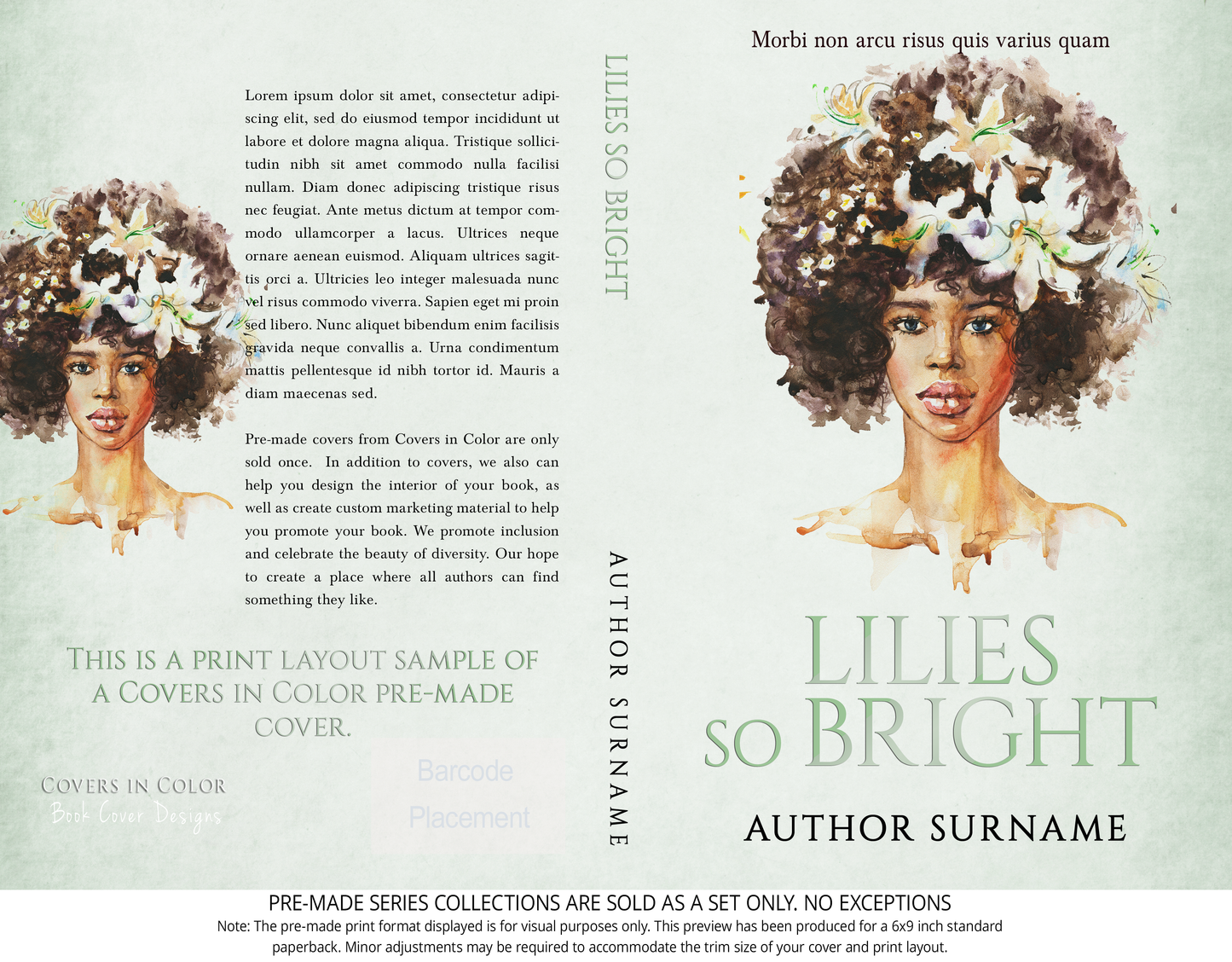 Pre-made Book Cover M1448 Series: Blooms and Blossoms