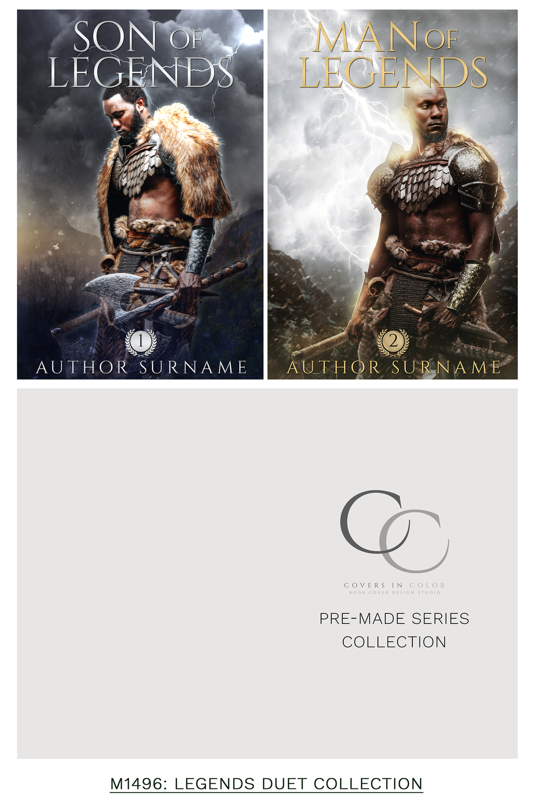 Pre-made Book Cover M1496 Series: Legends