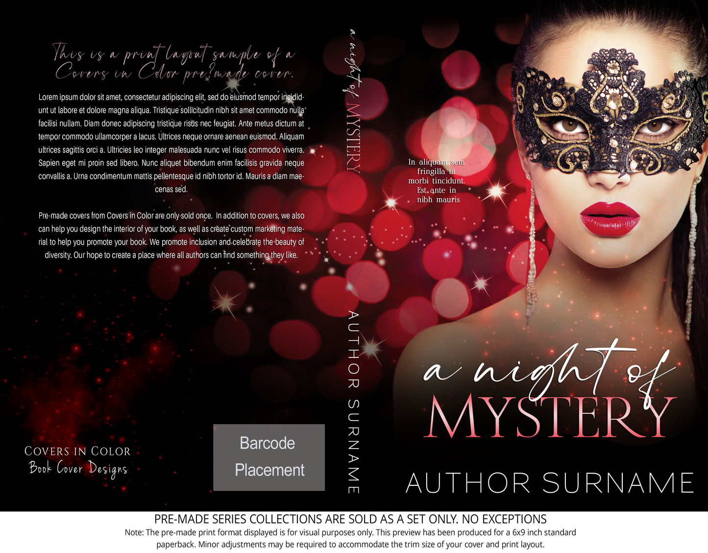 Pre-made Book Cover M1540 Series: A Night of Surprise