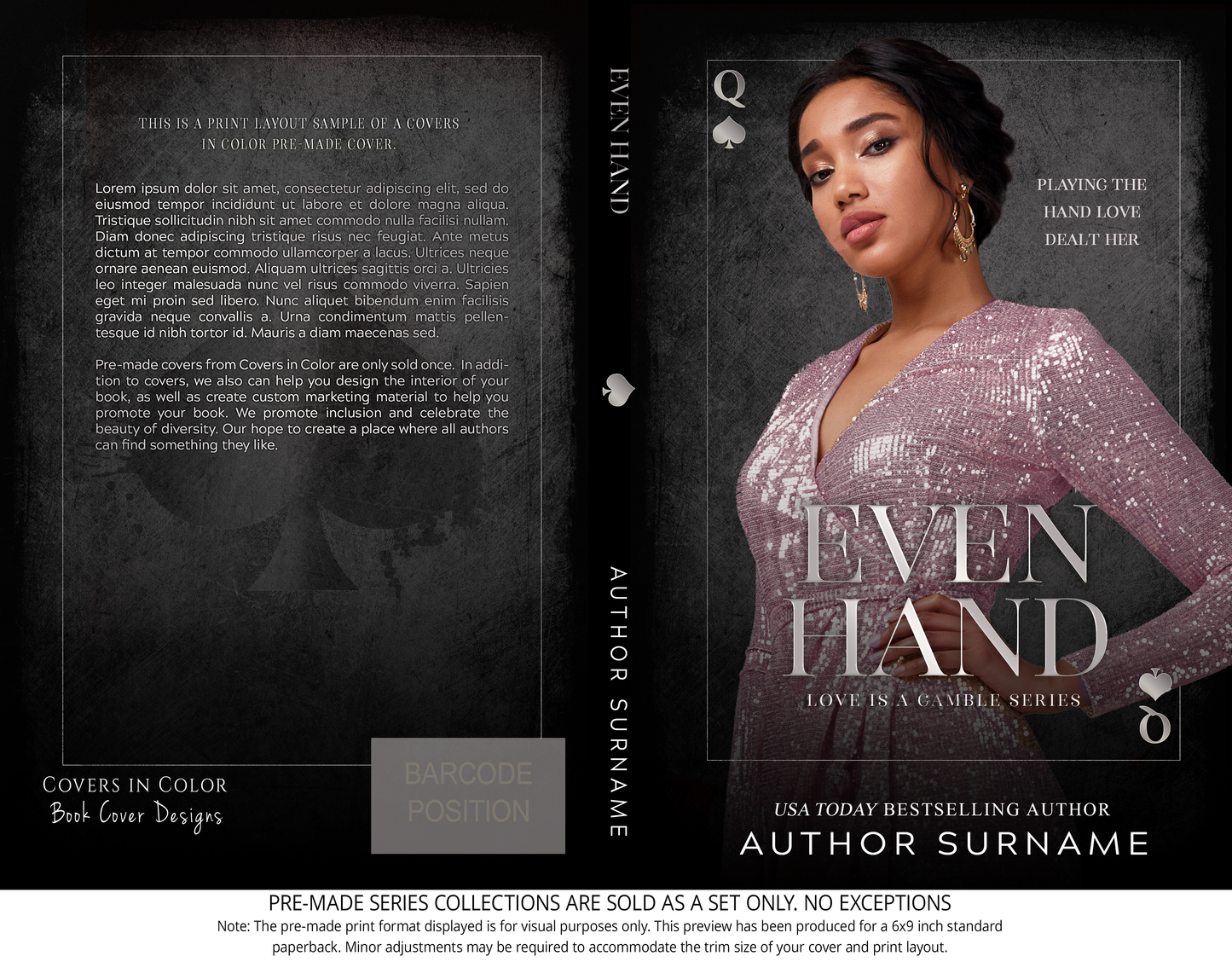 Pre-made Book Cover M1625 Series: Love is a Gamble