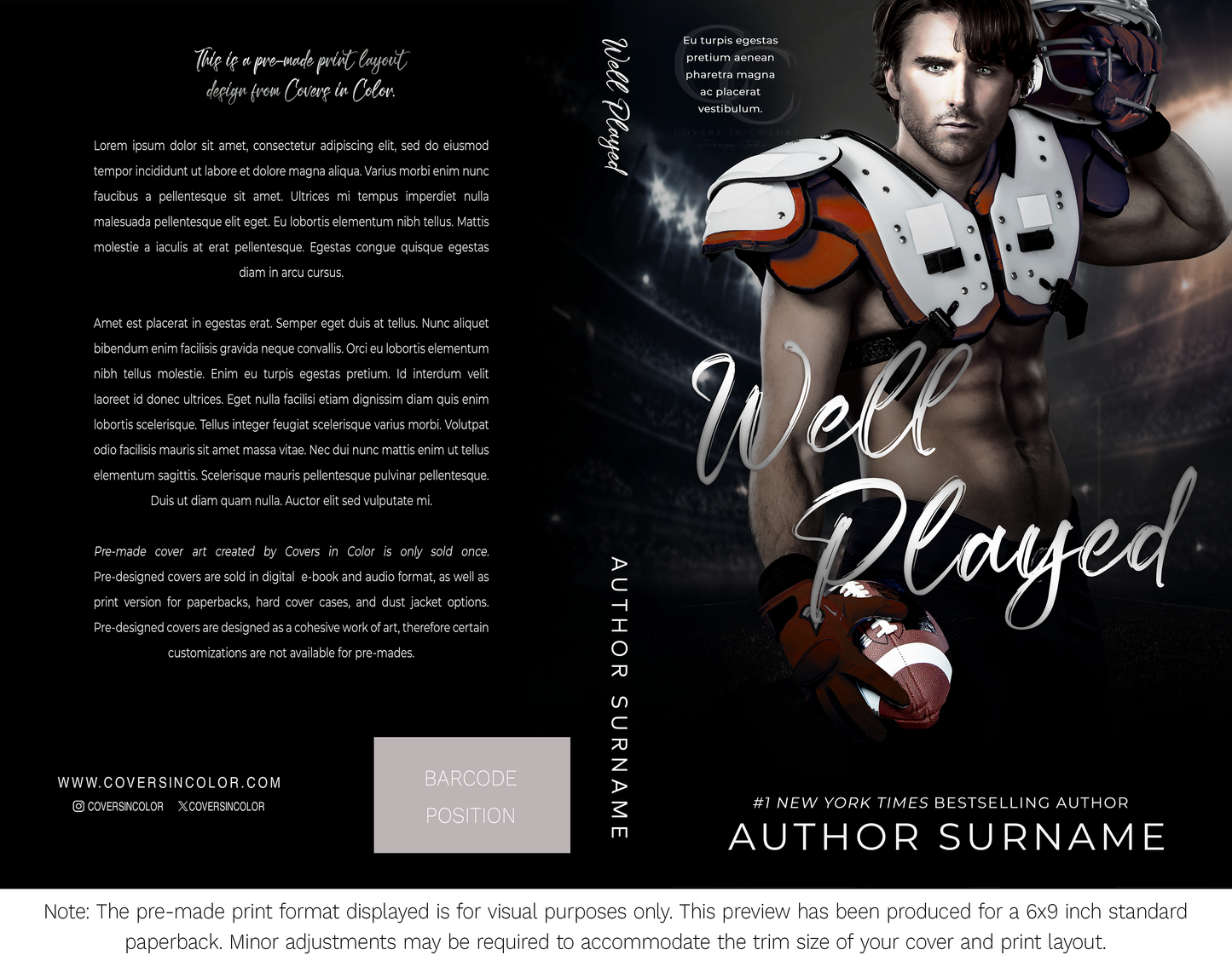 Pre-made Book Cover M1633