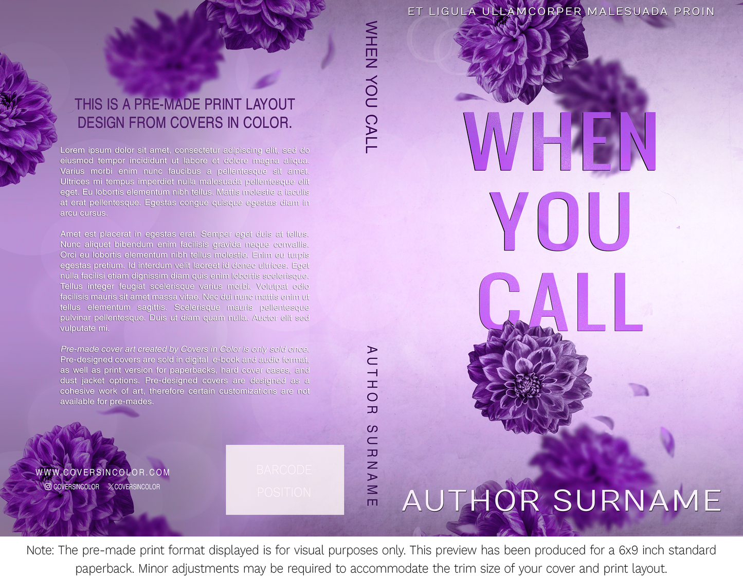 Pre-made Book Cover M1636