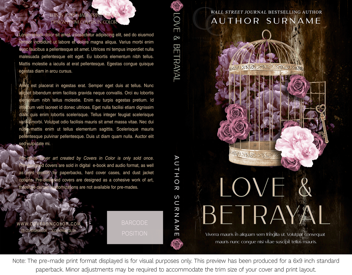 Pre-made Book Cover M1640