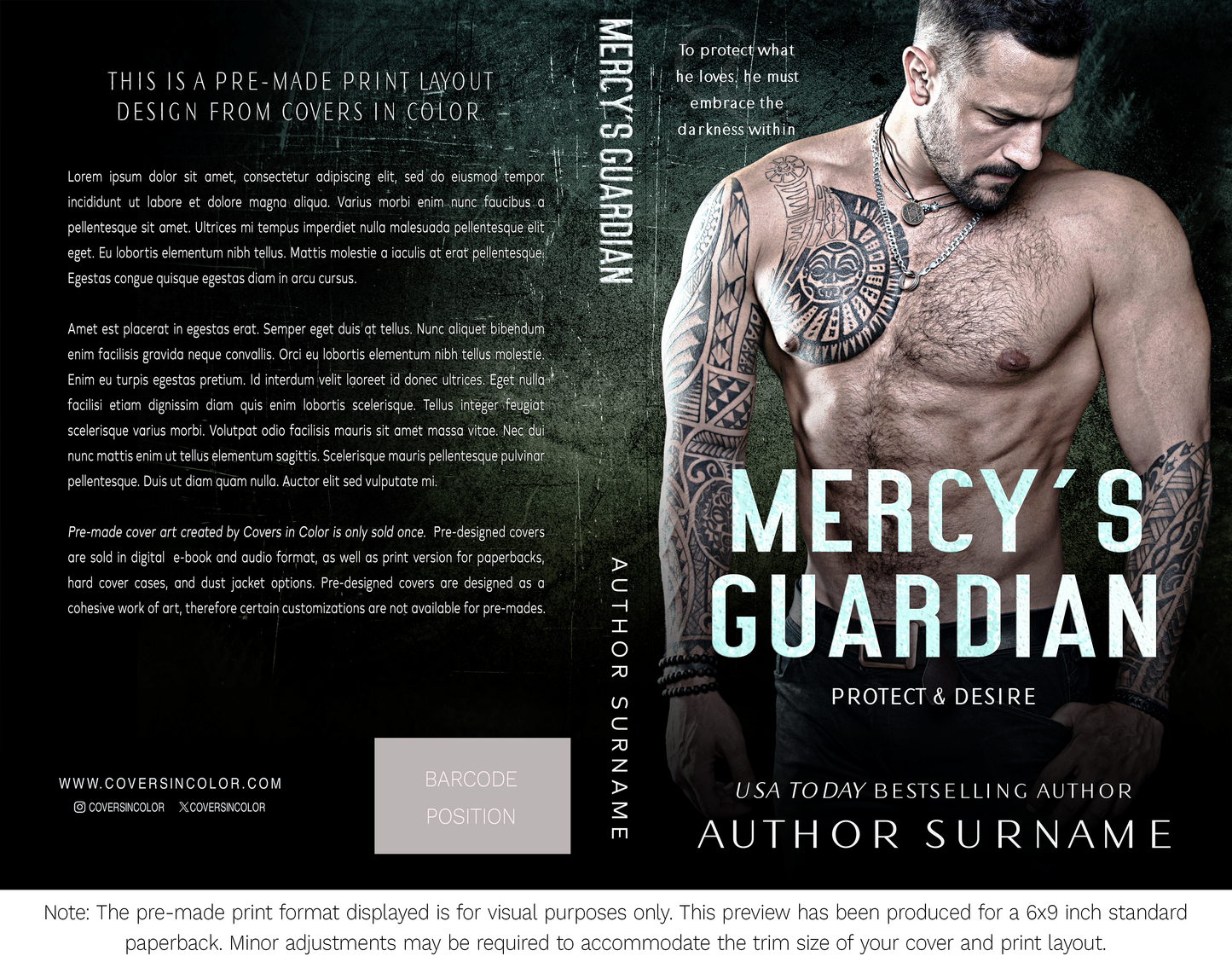 Pre-made Book Cover M1650