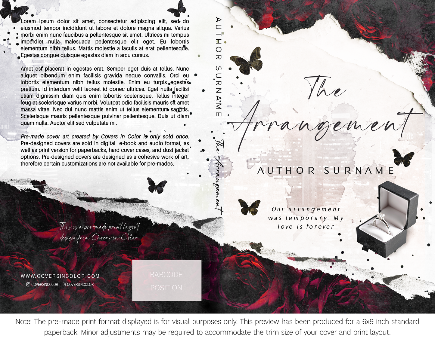Pre-made Book Cover M1682