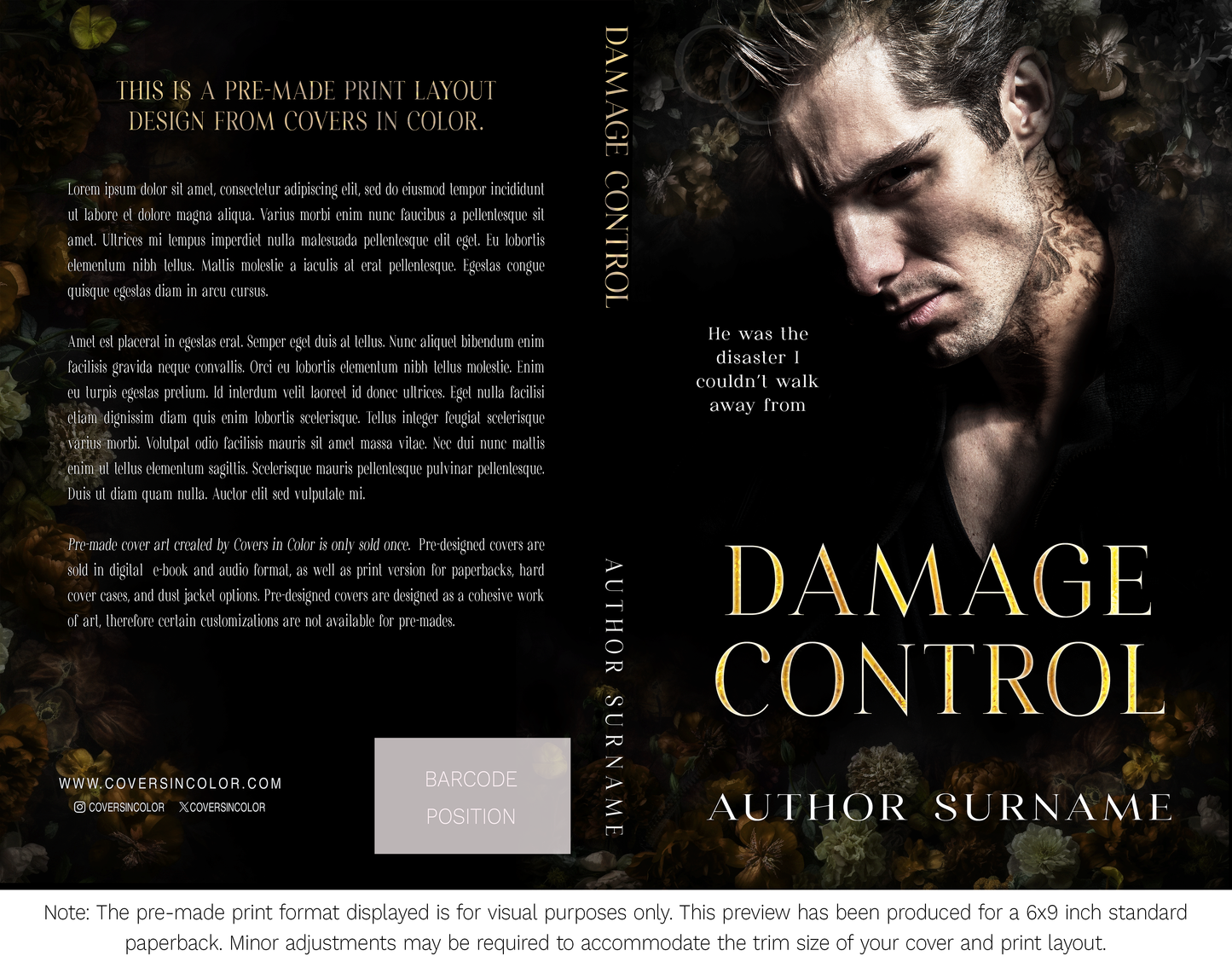 Pre-made Book Cover M1683