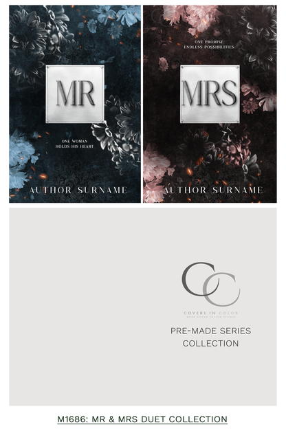 Pre-made Book Cover M1686 Series: Mr & Mrs