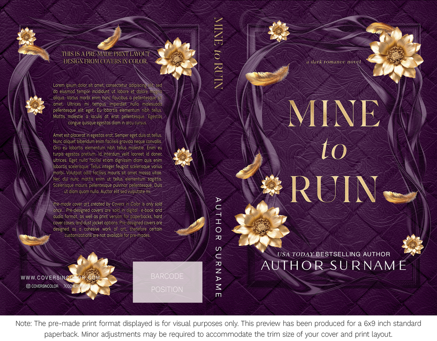 Pre-made Book Cover M1691