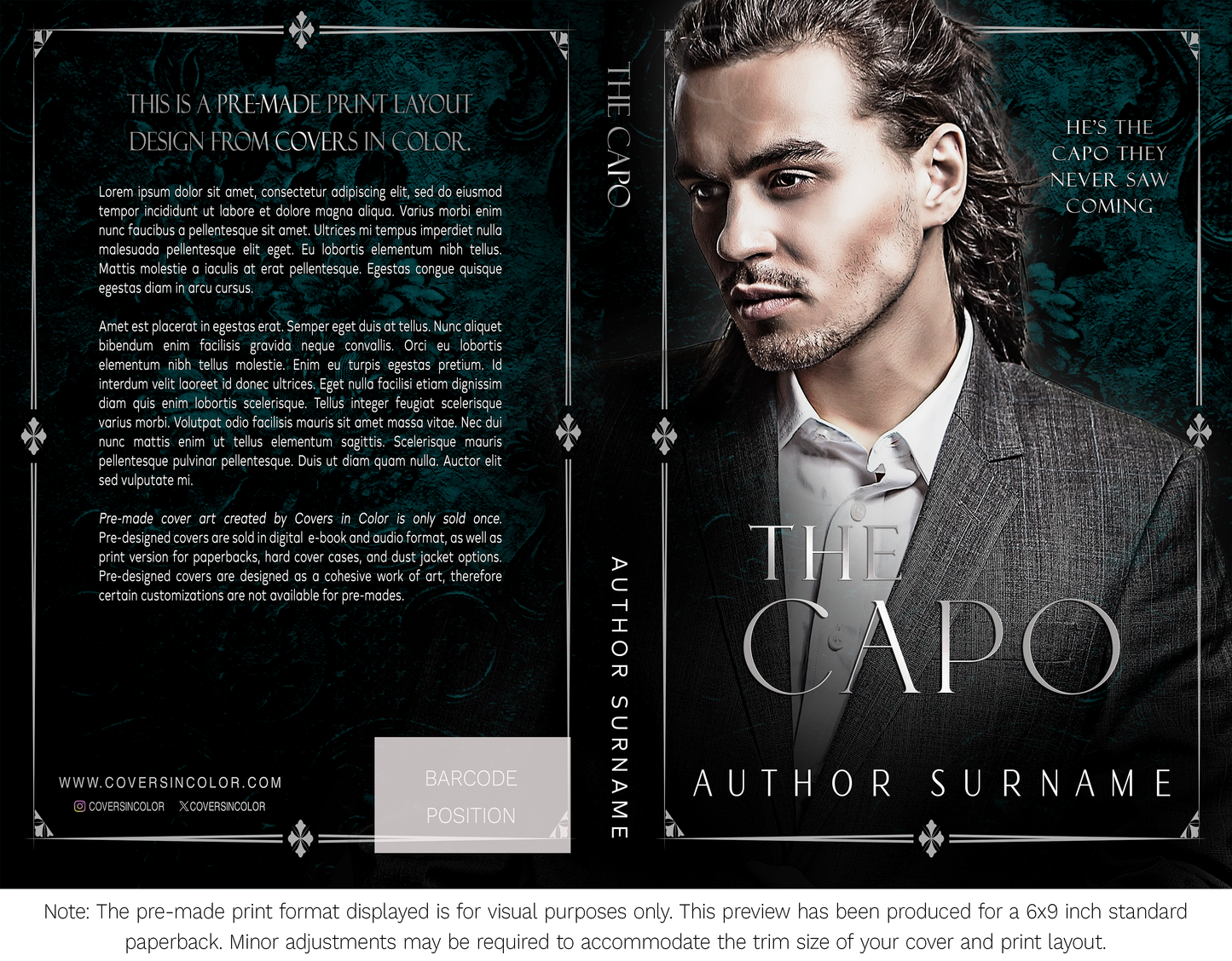 Pre-made Book Cover M1692