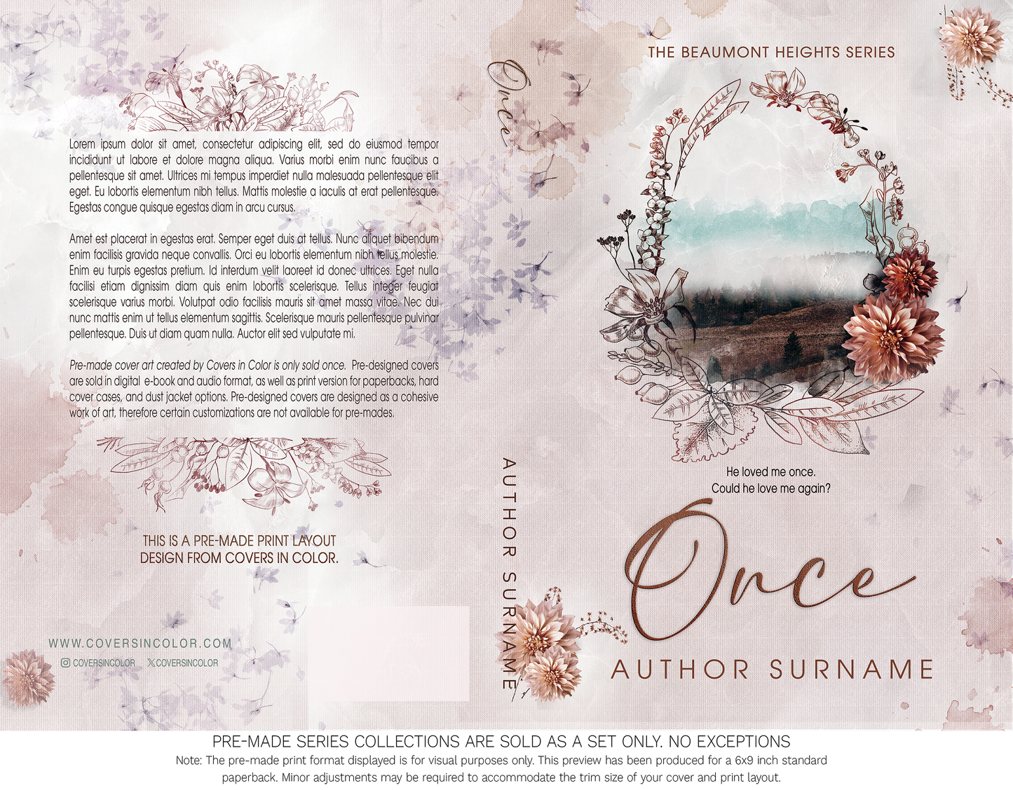 Pre-made Book Cover M1694 Series: Beaumont Heights