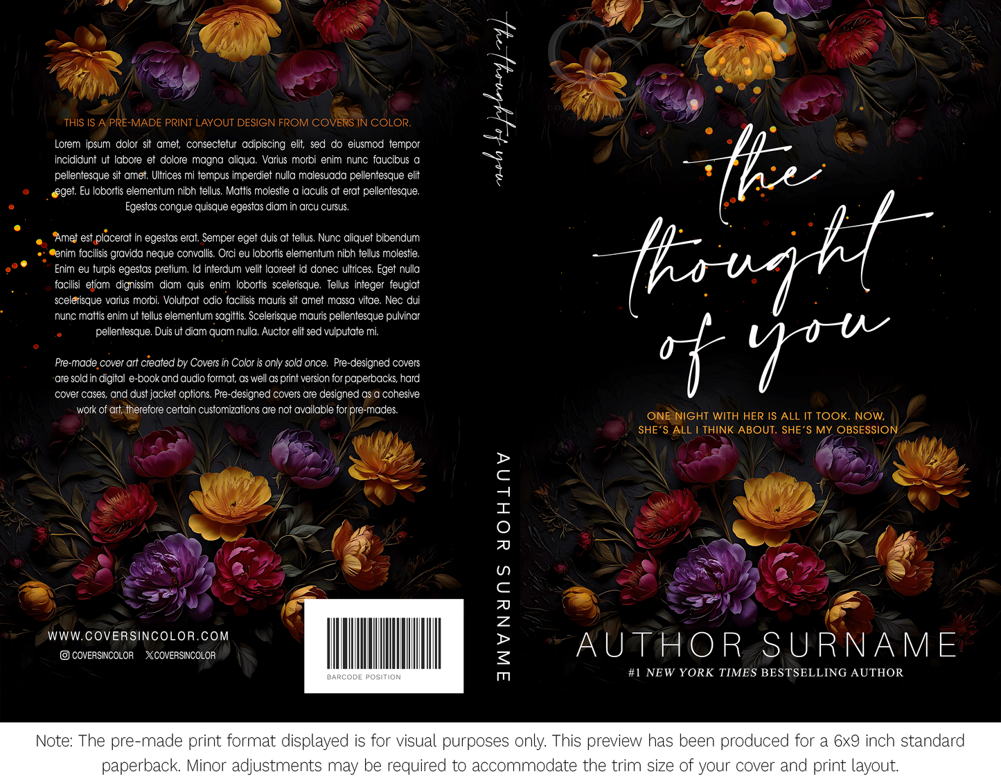 Pre-made Book Cover M1698