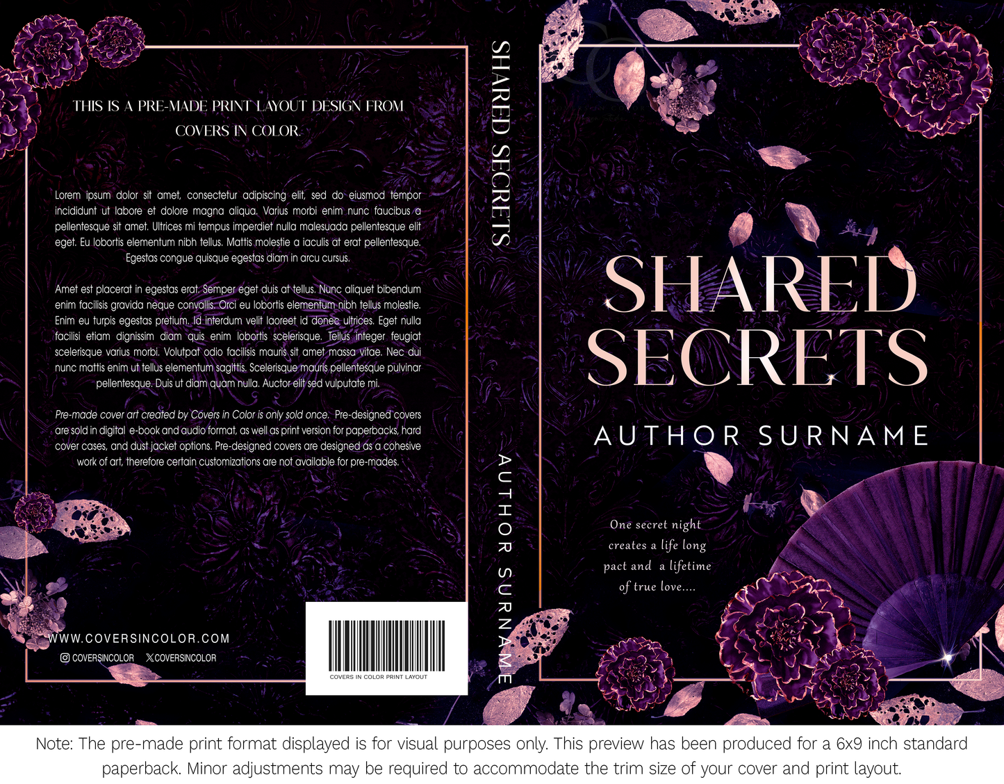 Pre-made Book Cover M1706