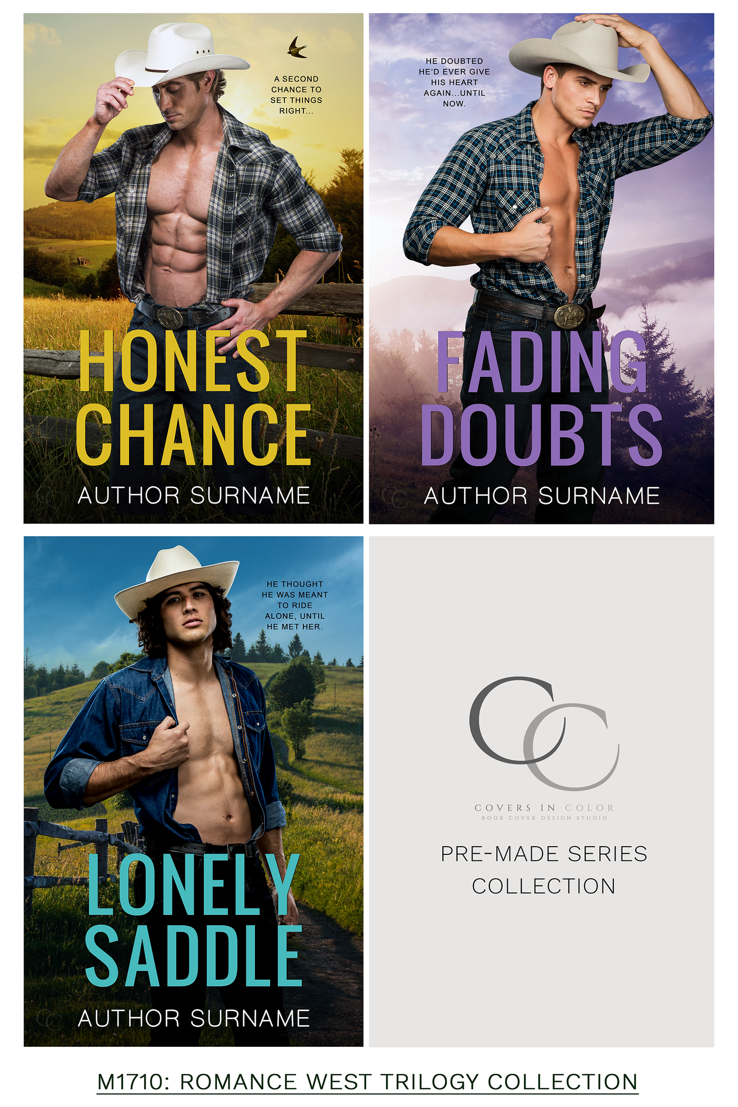 Pre-made Book Cover M1710 Series: Romance West