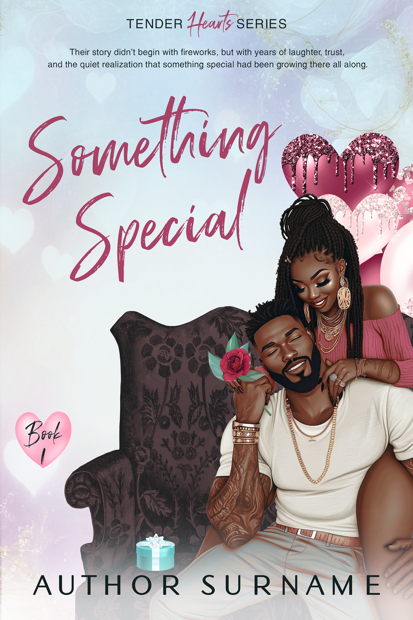 Pre-made Book Cover M1696 Series: Tender Hearts Series