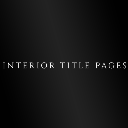 Interior Title Pages
